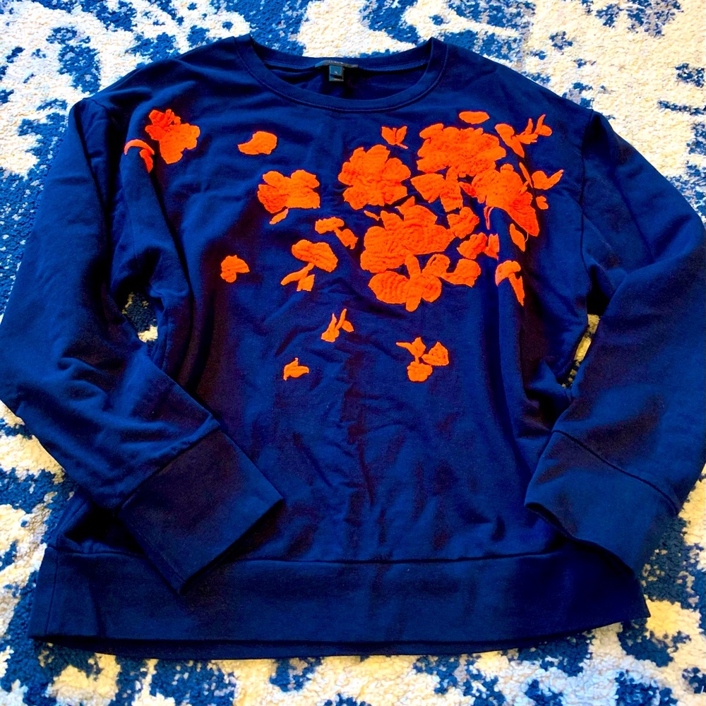 J. Crew embroidered sweatshirt